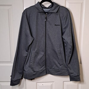 Bench Men's Zip up fleece lined sweater Size Large Grey